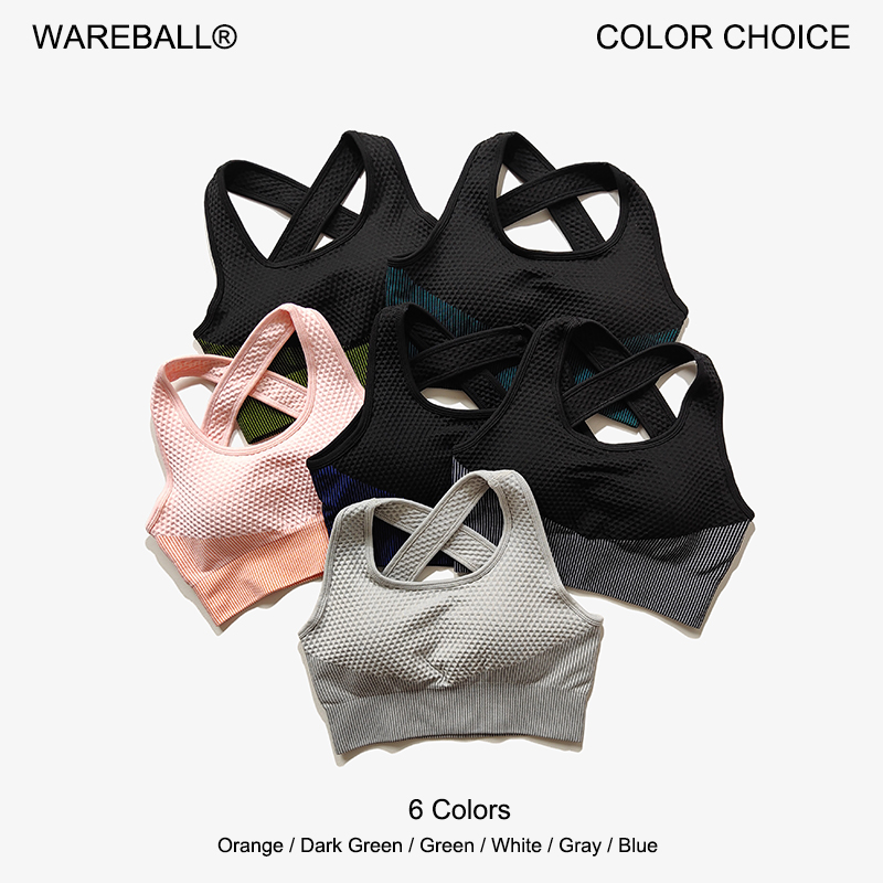 Sports Bra Racerback - WAREBALL 6 renkler Yoga spor sütyeni